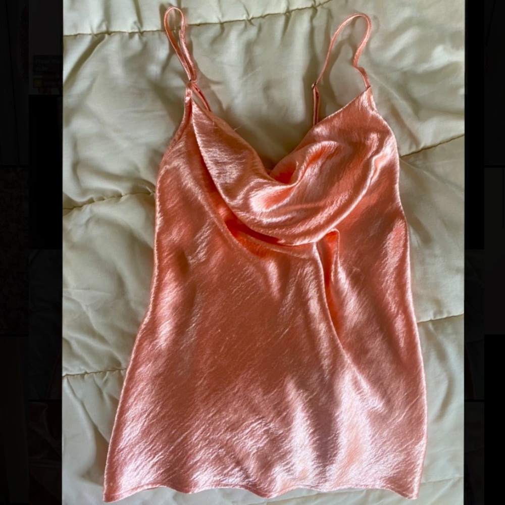 Banana Republic Silky Iridescent Cowl Neck Top